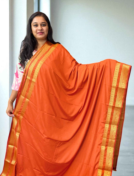 Semi Crepe Mango Border Fabric - Bentex Design - Craft Of Aele