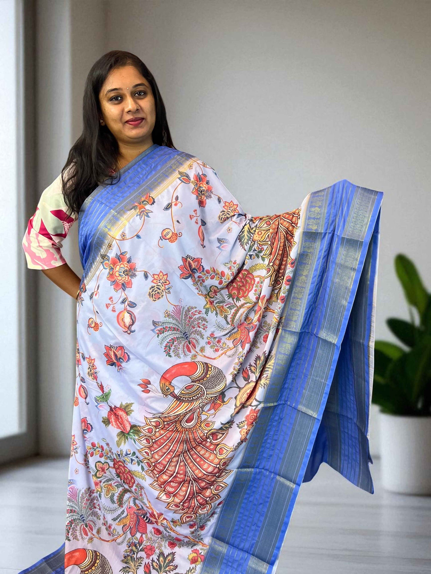 Premium Mysore Crepe Fabric - Digital Semi Mysore Crepe - Craft Of Aele