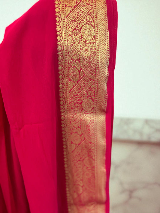 Premium Red Georgette Fabric for Luxurious Attire - Elevate Your Fashion - Craft Of Aele