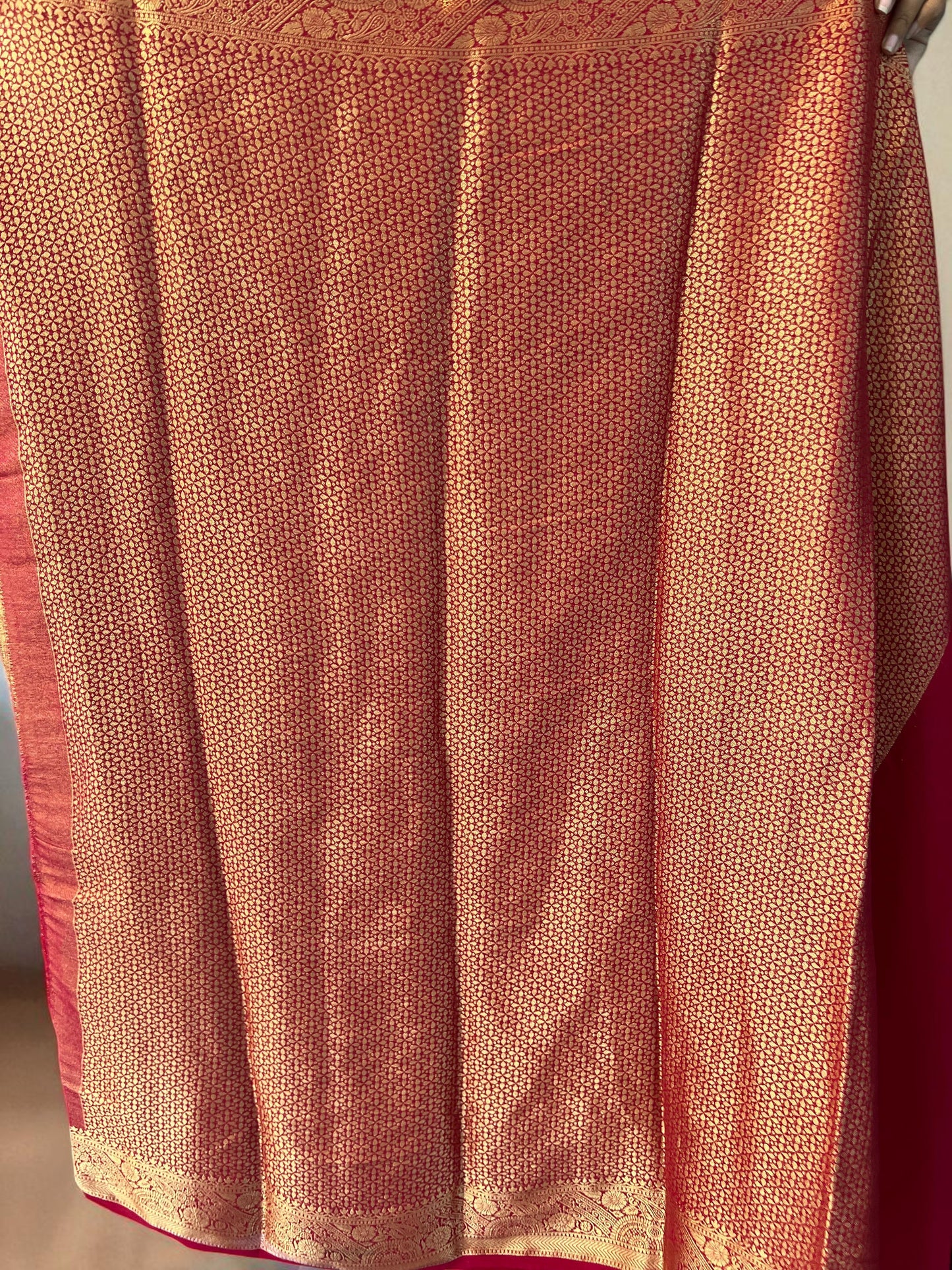 Premium Red Georgette Fabric for Luxurious Attire - Elevate Your Fashion - Craft Of Aele
