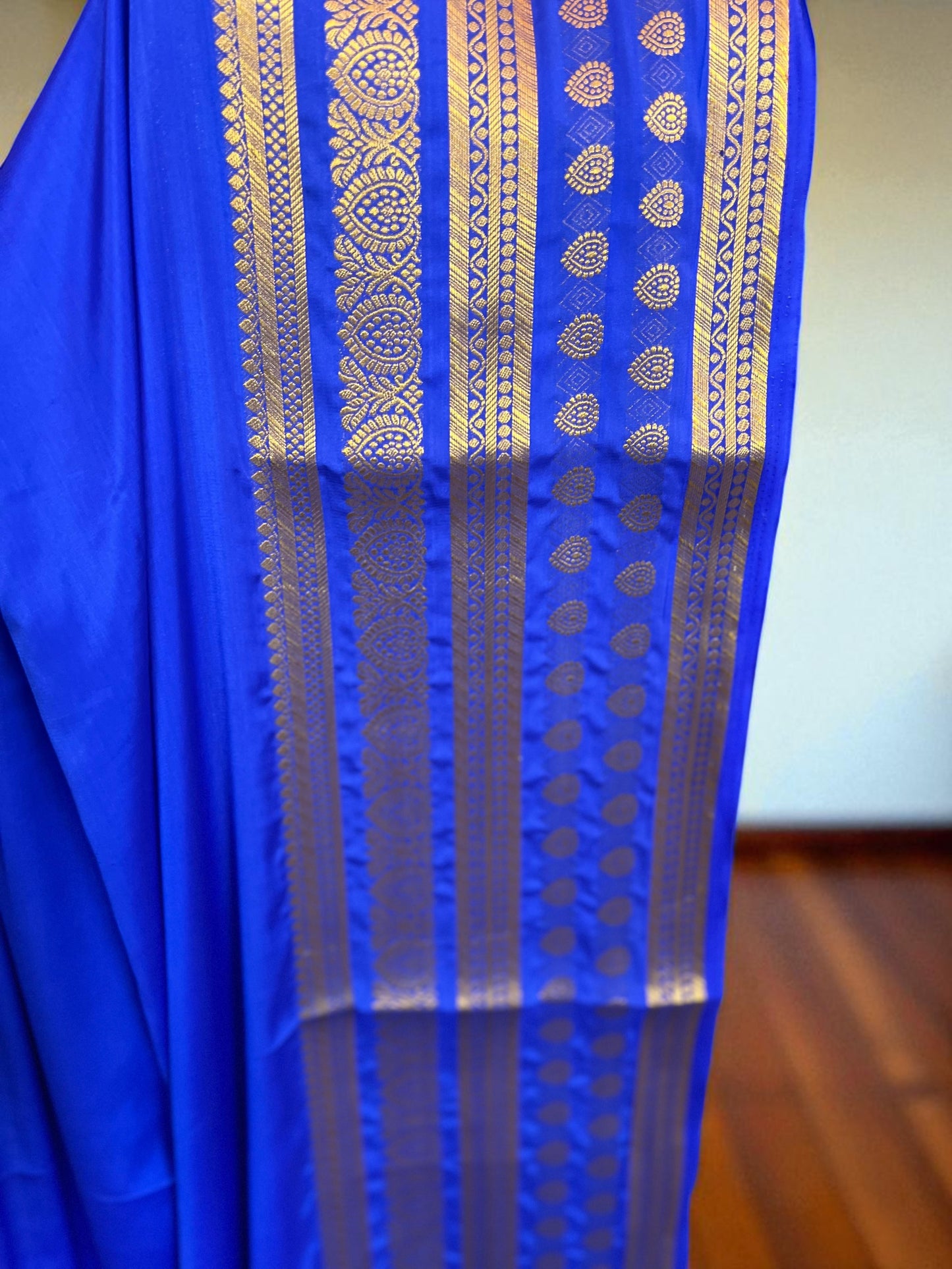 Semi Crepe Royal Blue Fabric by Bentex Design - Craft Of Aele