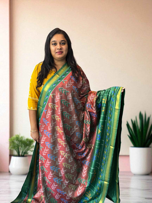 Pochampally Ikkat Saree - Traditional Handwoven Elegance - Craft Of Aele