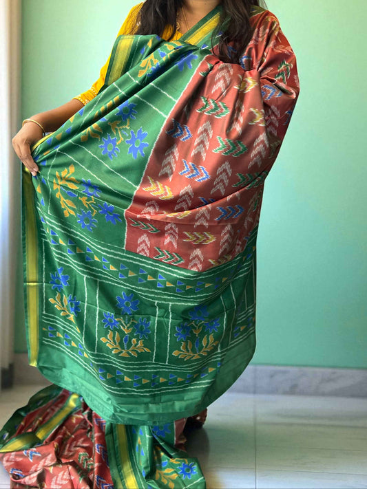 Pochampally Ikkat Saree - Traditional Handwoven Elegance - Craft Of Aele
