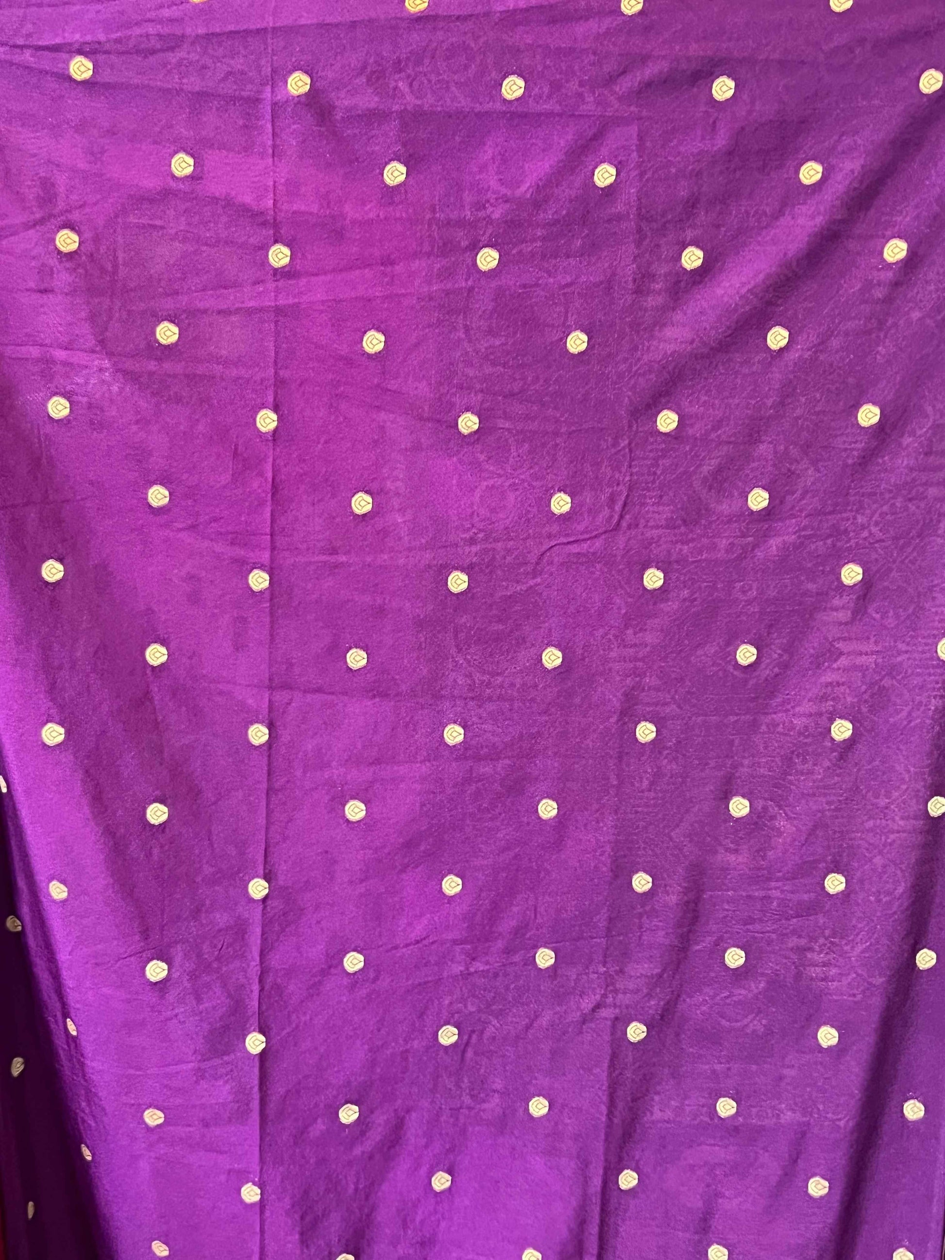 Premium Banarasi Crepe Saree - Candy pink with Bottle Green