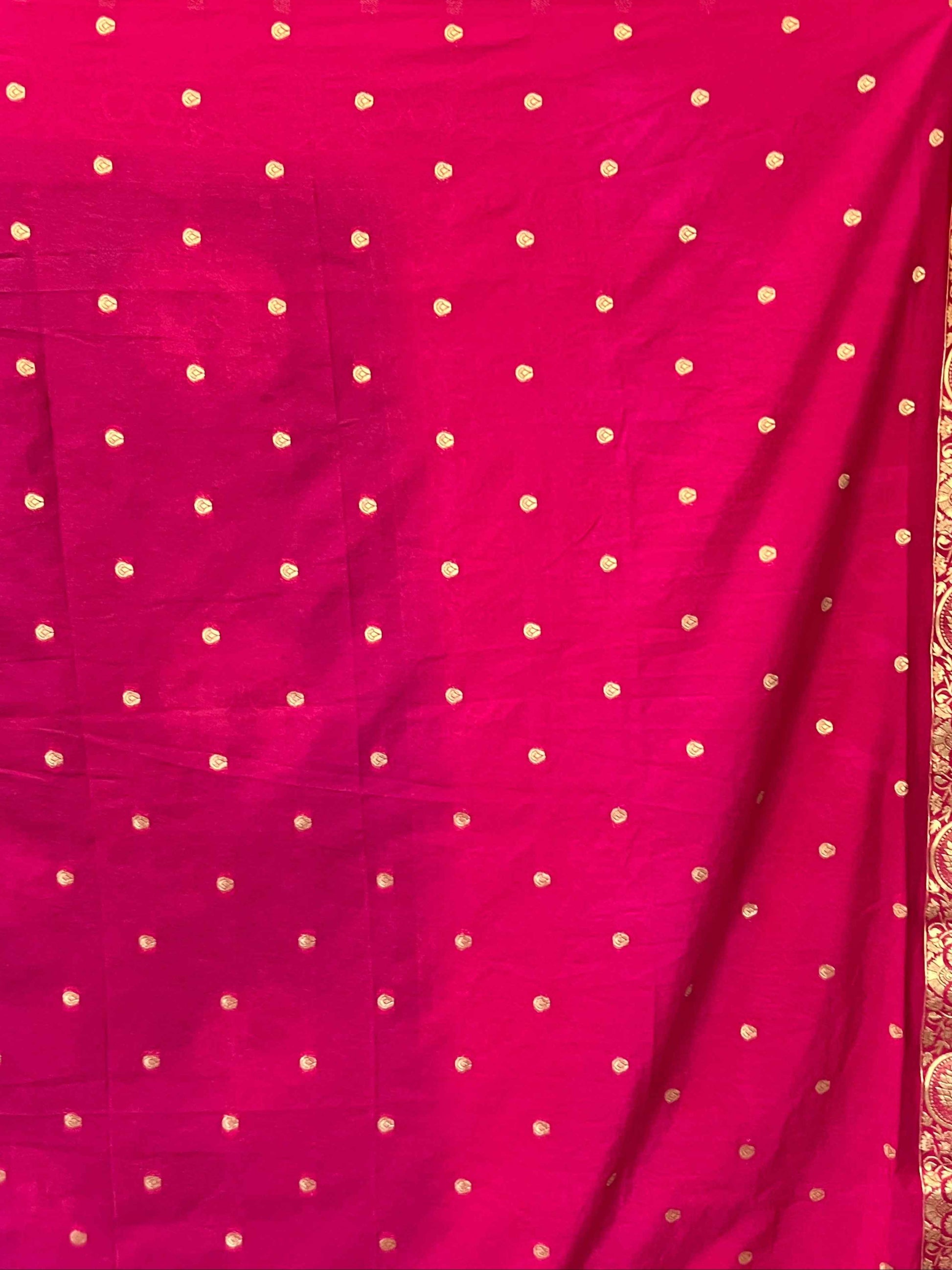 Premium Banarasi Crepe Saree - Lavender with Purple