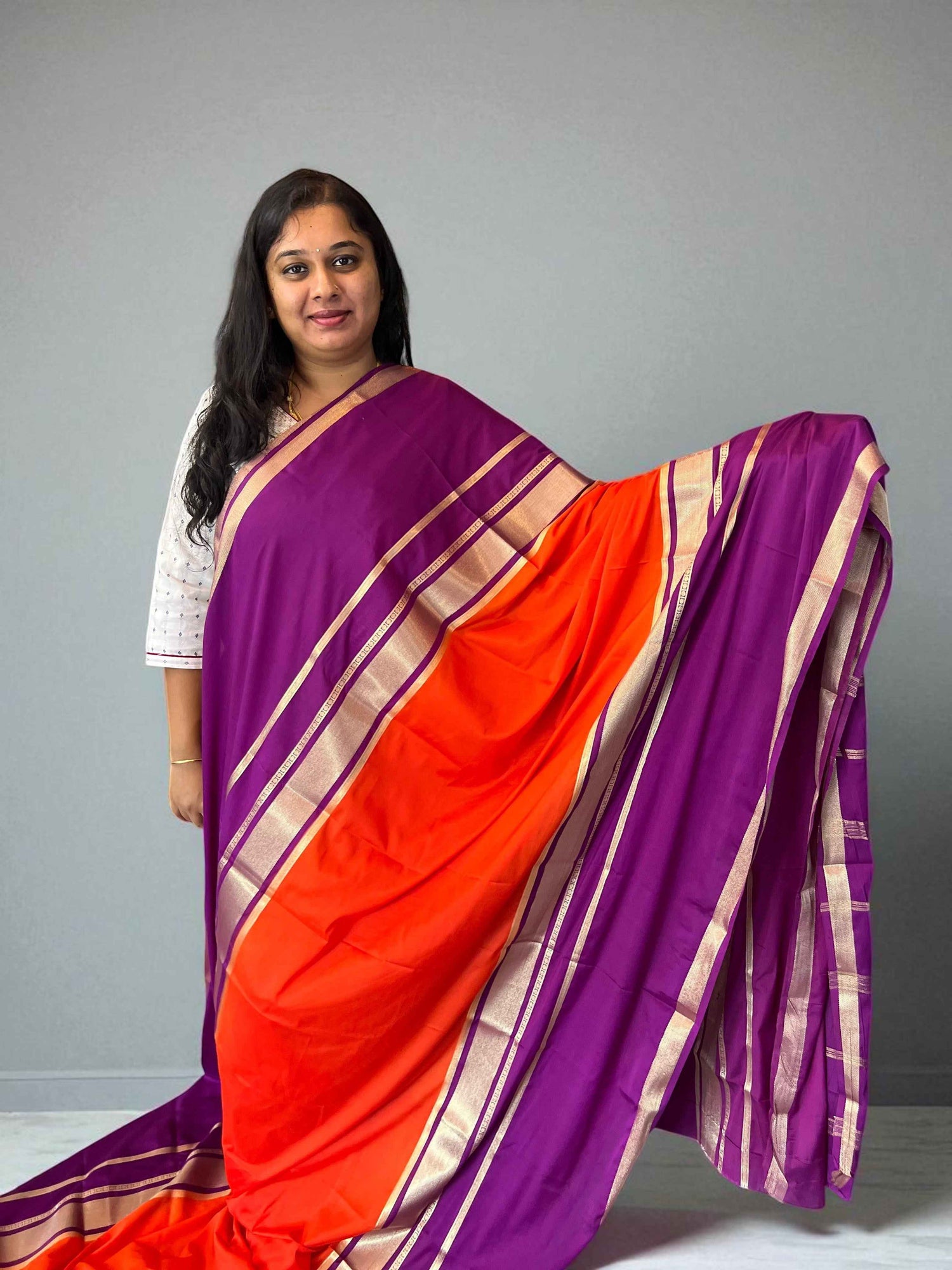 Semi Mysore Crepe Sarees - Craft Of Aele