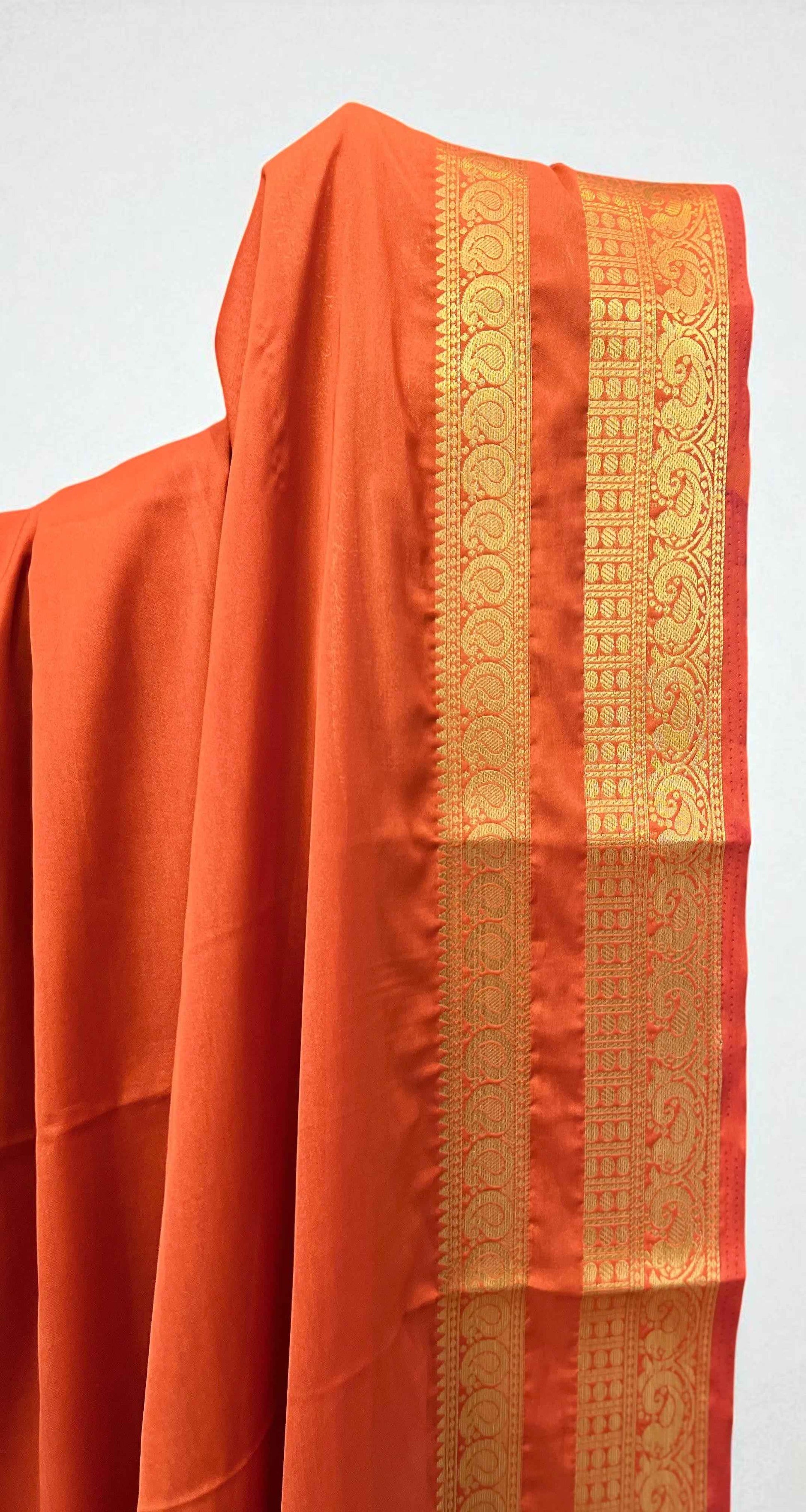 Semi Crepe Mango Border Fabric - Bentex Design - Craft Of Aele