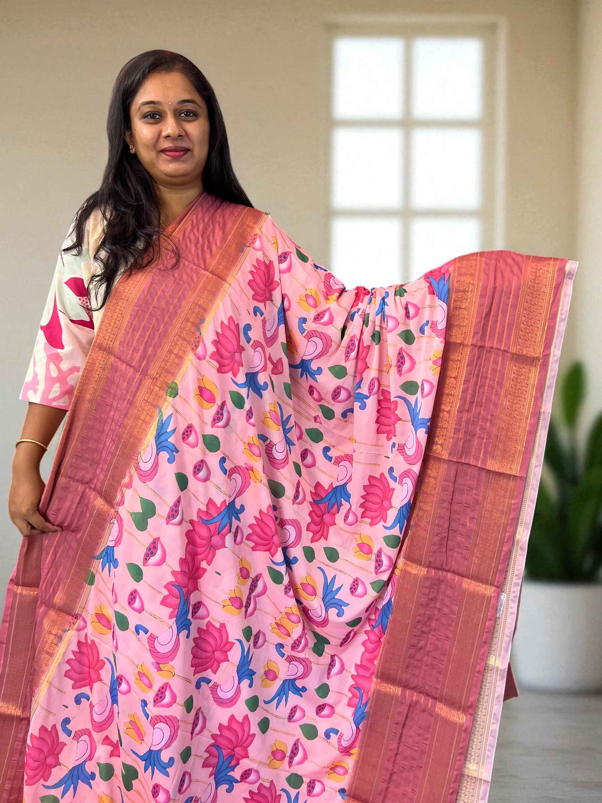 Premium Mysore Crepe Fabric - Digital Semi Mysore Crepe - Craft Of Aele