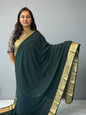 Premium Georgette Fabric in Bottle Green for Timeless Elegance and Fashion - Craft Of Aele