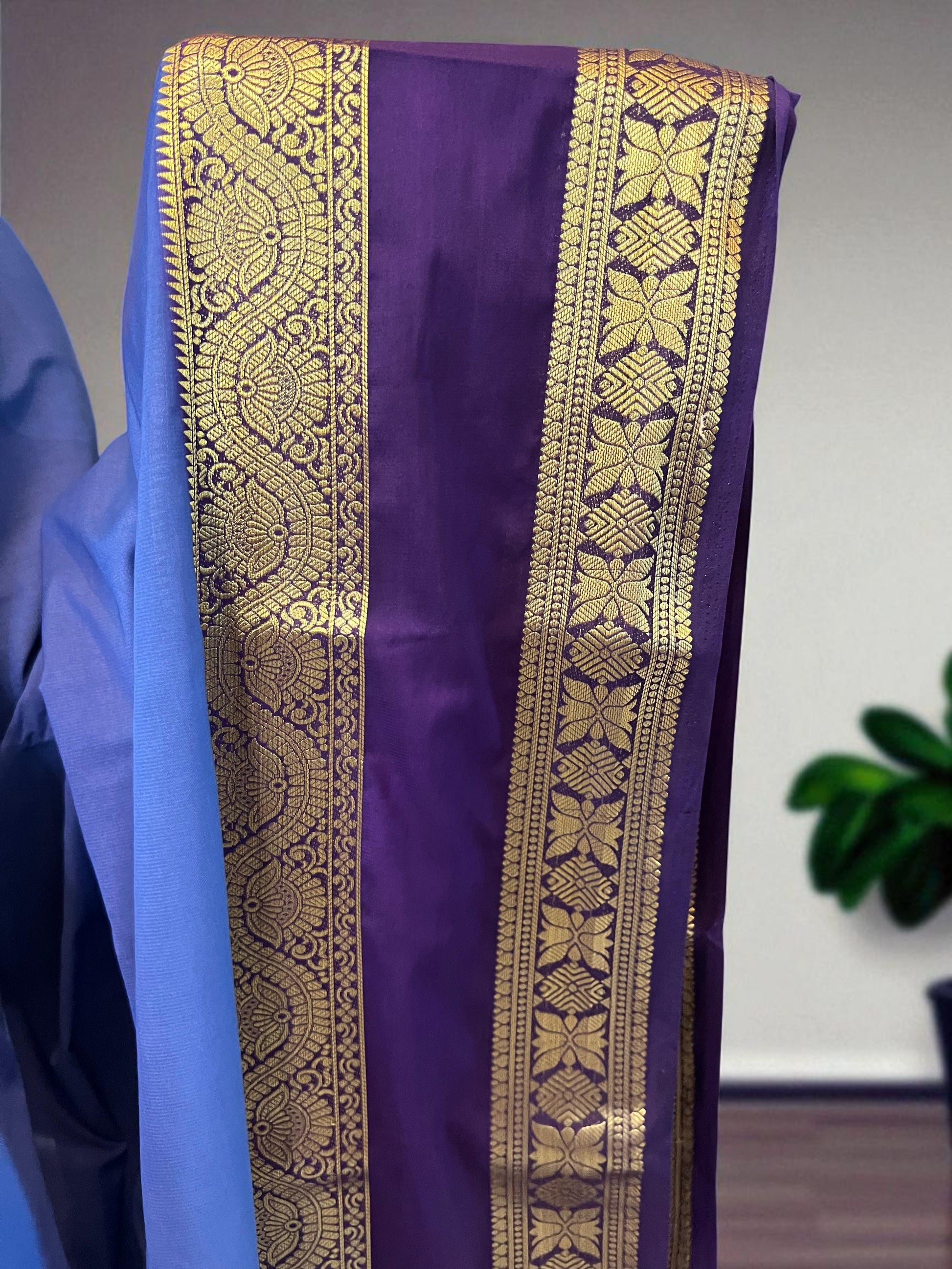 Semi Crepe Floral Fabric with Elegant Border - Bentex Design - Craft Of Aele