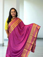 Semi Crepe Butta Border Onion Pink by Bentex Design - Elegant and Stylish - Craft Of Aele