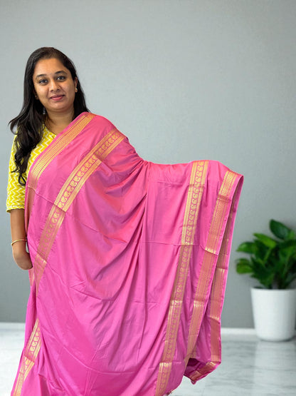 Semi Crepe Mango Border Fabric - Bentex Design for Elegant Fashion Creations - Craft Of Aele