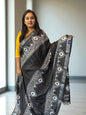 Soft Cotton Black Saree - Elegant and Comfortable Traditional Wear - Craft Of Aele