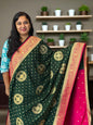 Premium Banarasi Crepe Saree - Lavender with Purple
