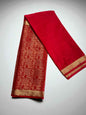 Premium Mysore Semi Crepe Half & Half Brocade - Pink