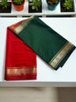 Mysore Semi Crepe Half and Half 2D -Blue with Purple