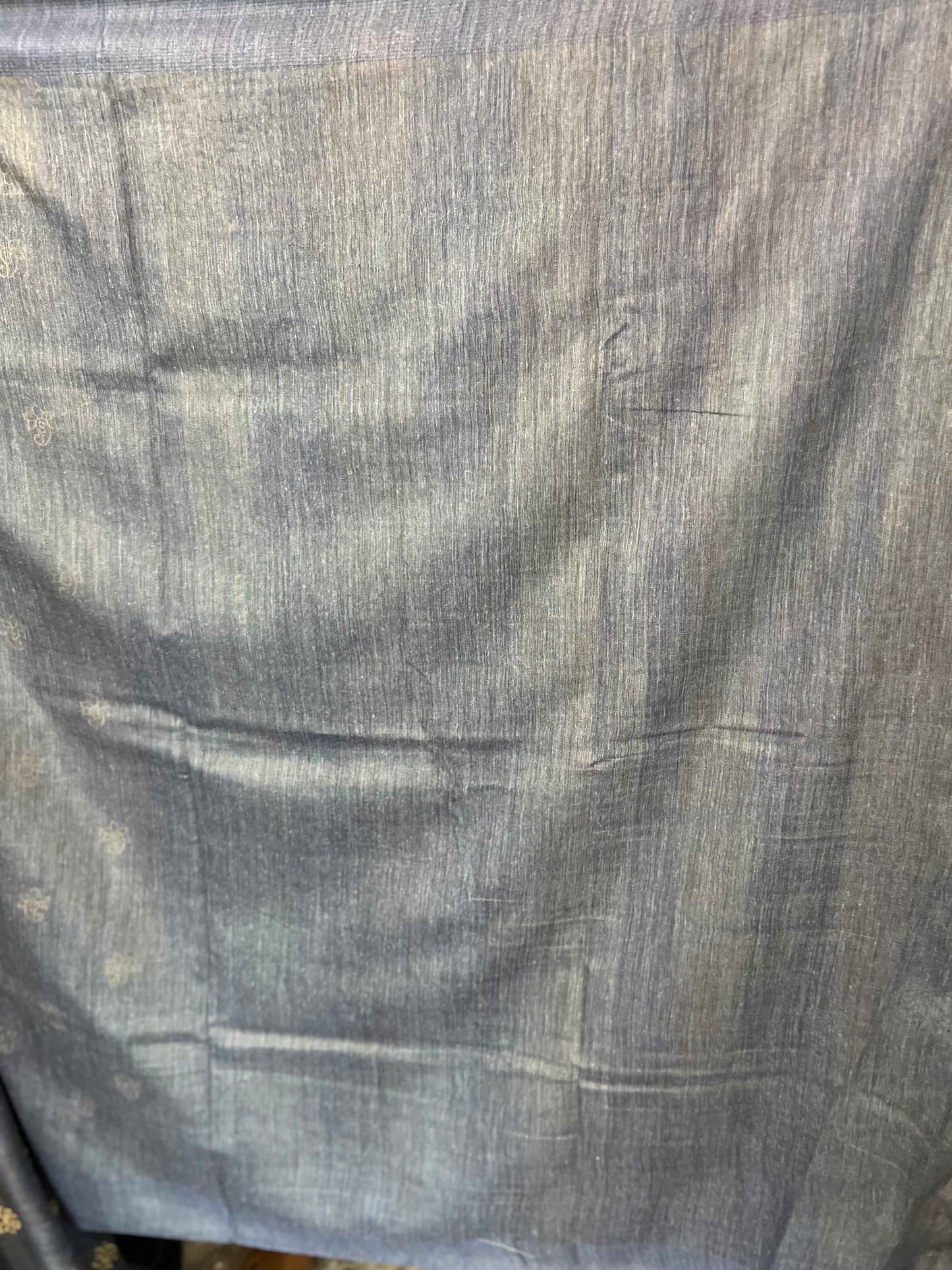 Premium Jute Cotton Cut Work - Grayish Blue (Copy)