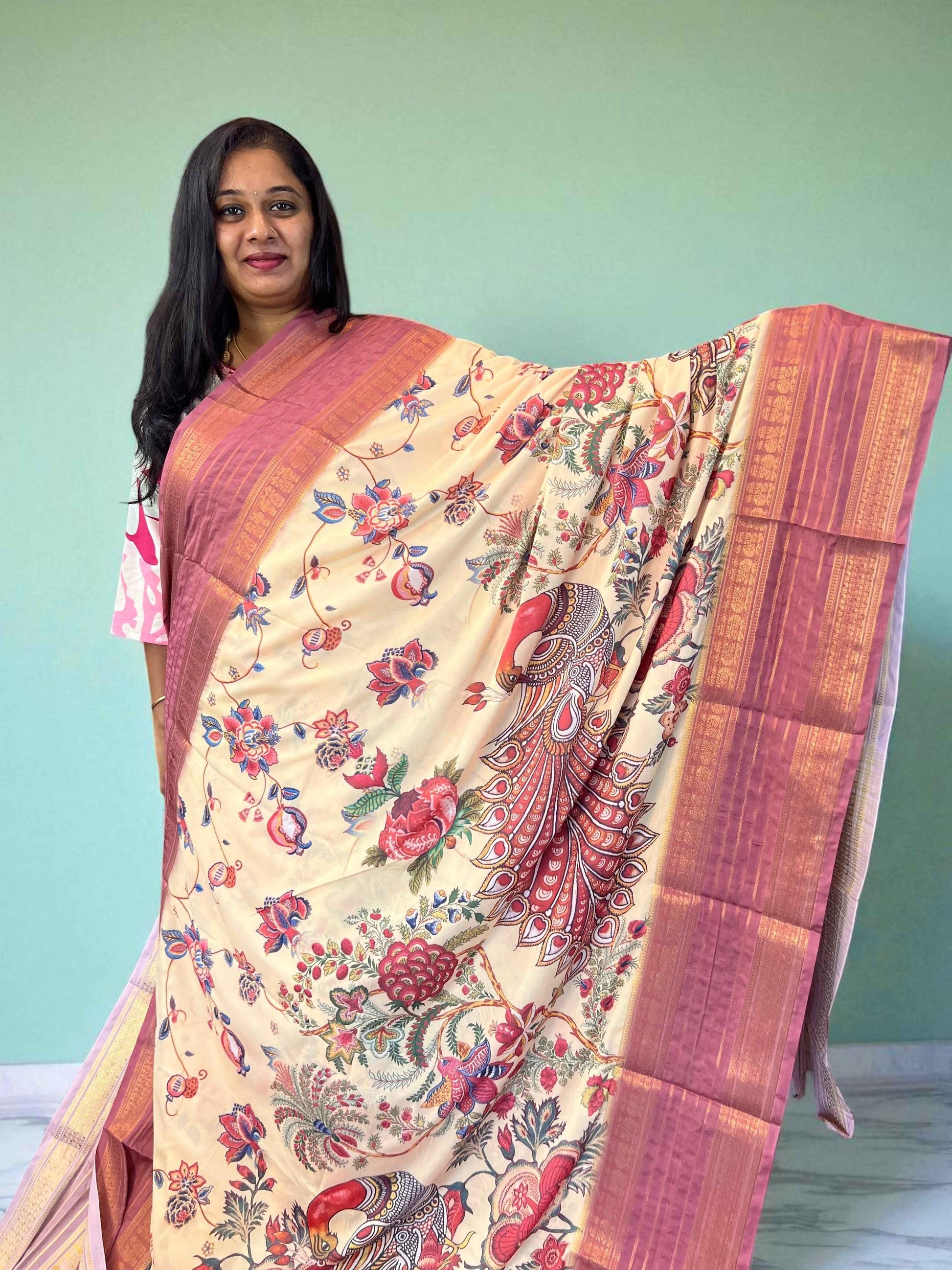 Premium Semi Mysore Crepe - Premium Digital Fabric - Craft Of Aele