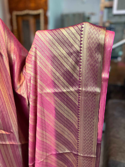 Mysore Semi Crepe - Simmer fabric Onion Pink with Purple - Craft Of Aele