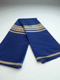 Mysore Semi Crepe Elegant 4 line border design - Navy Blue (Copy)