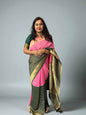 Mysore Semi Crepe Half and Half - Candy Pink with Green (Copy)